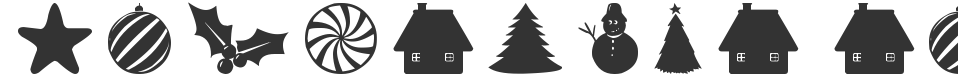 Christmas Shapes font preview