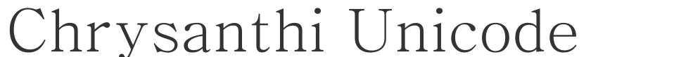 Chrysanthi Unicode font preview