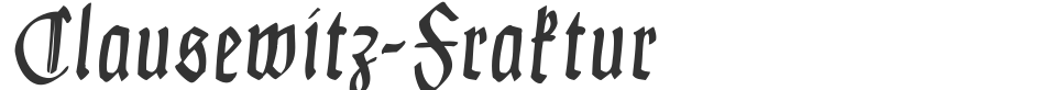 Clausewitz-Fraktur font preview