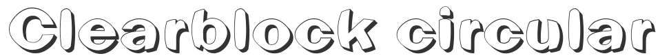 Clearblock circular - 3DFX font preview