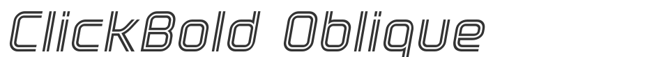 ClickBold Oblique font preview