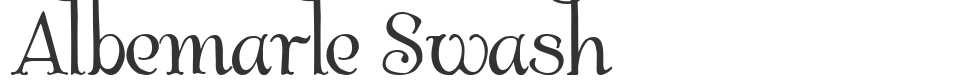 Albemarle Swash font preview