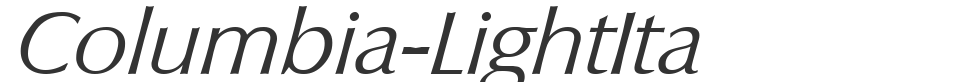 Columbia-LightIta font preview