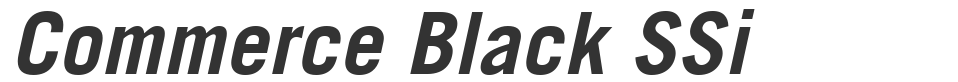 Commerce Black SSi font preview