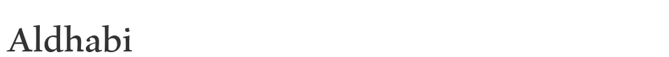 Aldhabi font preview