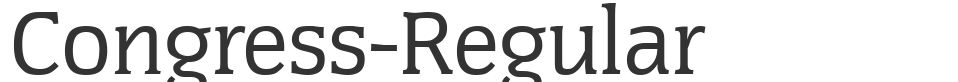 Congress-Regular font preview