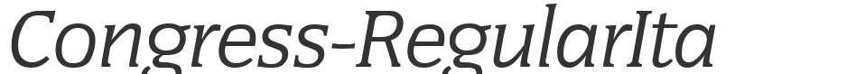 Congress-RegularIta font preview