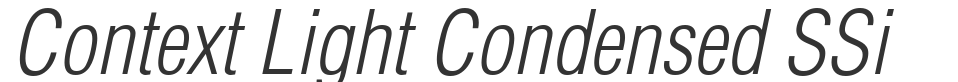 Context Light Condensed SSi font preview