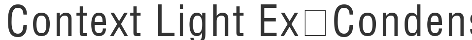 Context Light Ex-Condensed SSi font preview