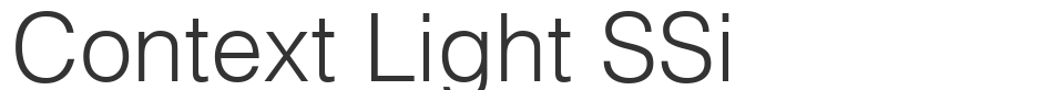 Context Light SSi font preview