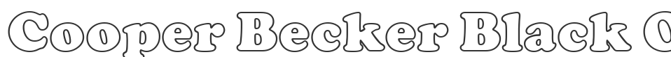 Cooper Becker Black Outline P font preview