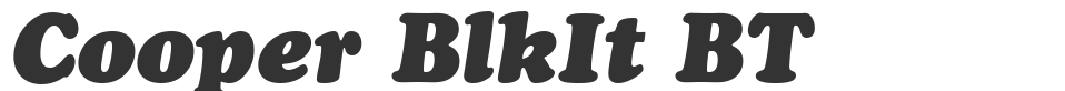 Cooper BlkIt BT font preview