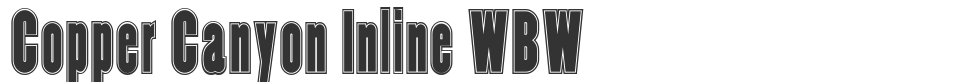 Copper Canyon Inline WBW font preview