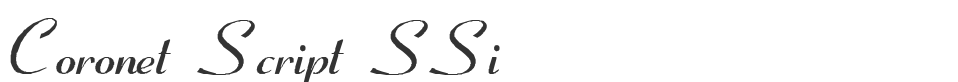 Coronet Script SSi font preview