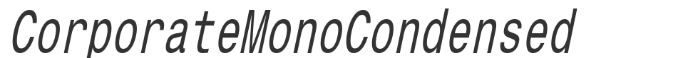 CorporateMonoCondensed font preview