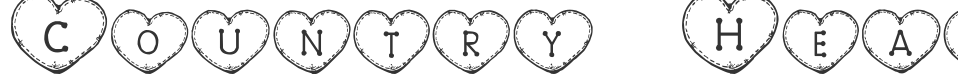 Country Hearts font preview