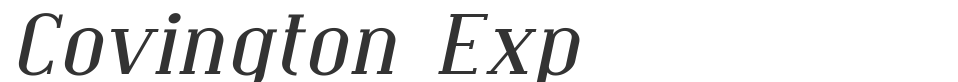 Covington Exp font preview