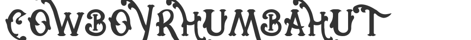 CowboyRhumbahut font preview