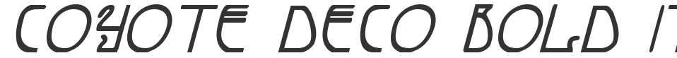 Coyote Deco Bold Italic font preview