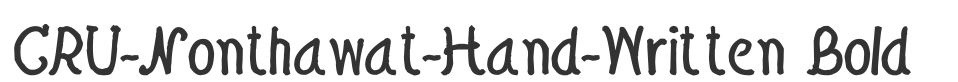 CRU-Nonthawat-Hand-Written Bold font preview