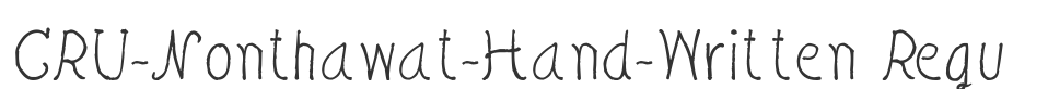 CRU-Nonthawat-Hand-Written Regu font preview