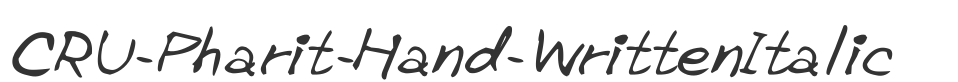 CRU-Pharit-Hand-WrittenItalic font preview