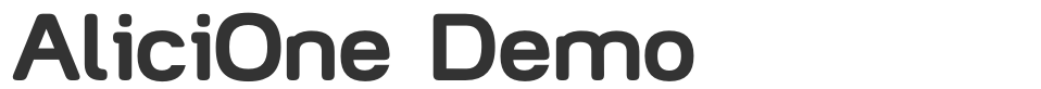 AliciOne Demo font preview