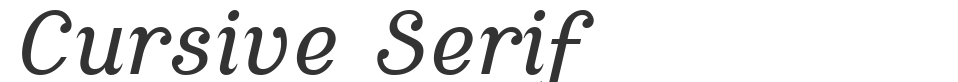 Cursive Serif font preview