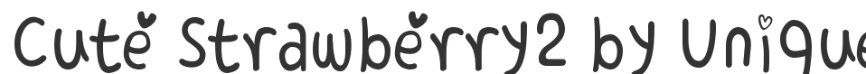 Cute Strawberry2 by UniqueShopaholic font preview