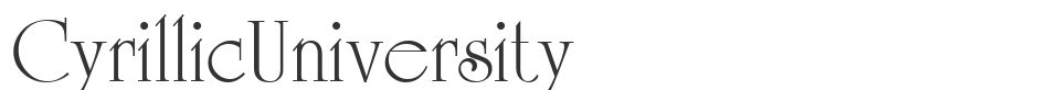 CyrillicUniversity font preview