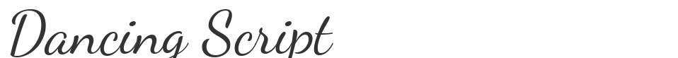 Dancing Script font preview