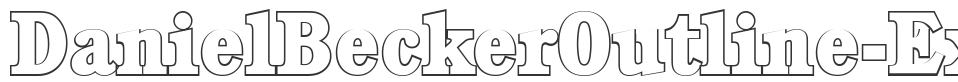 DanielBeckerOutline-ExtraBold font preview