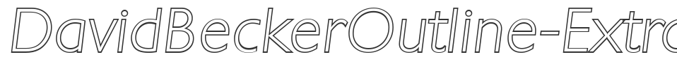 DavidBeckerOutline-ExtraLight font preview