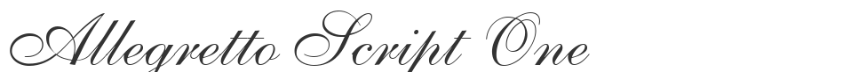 Allegretto Script One font preview