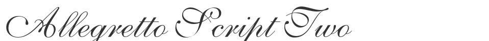 Allegretto Script Two font preview