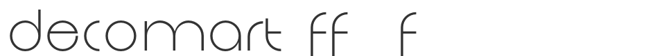 Decomart FF 4F font preview