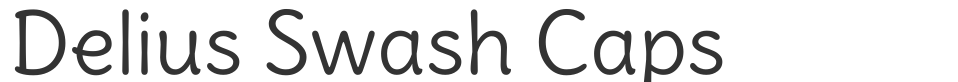 Delius Swash Caps font preview