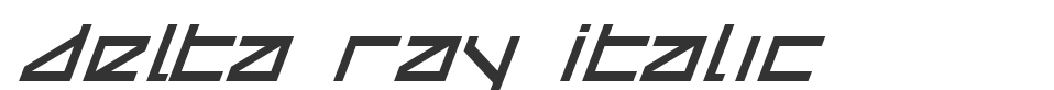 Delta Ray Italic font preview