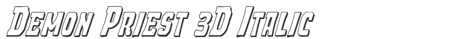 Demon Priest 3D Italic font preview