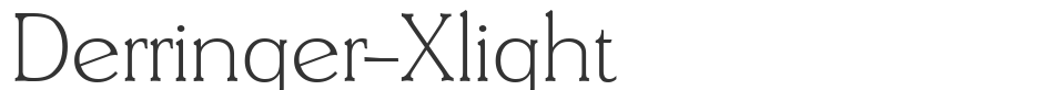 Derringer-Xlight font preview