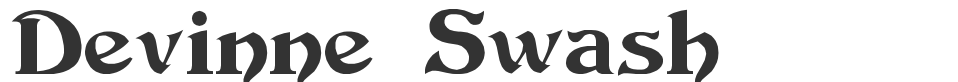 Devinne Swash font preview