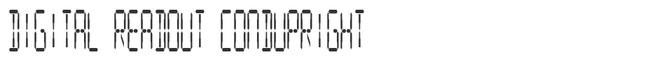 Digital Readout CondUpright font preview