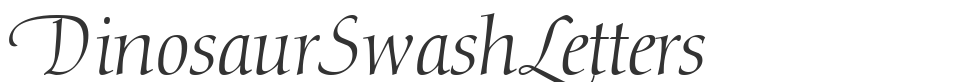 DinosaurSwashLetters font preview