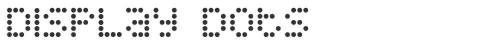 Display Dots font preview