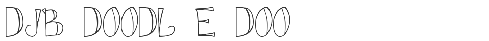 DJB DOODL E DOO font preview