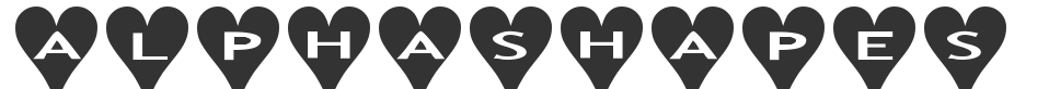 AlphaShapes hearts font preview