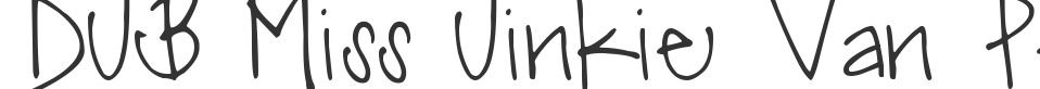 DJB Miss Jinkie Van Pelt font preview