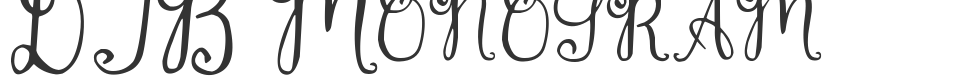 DJB Monogram font preview