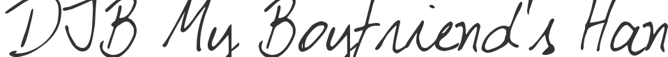 DJB My Boyfriend's Handwriting font preview