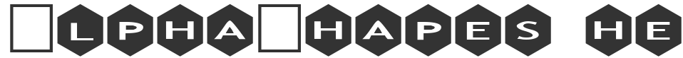 AlphaShapes hexagons font preview